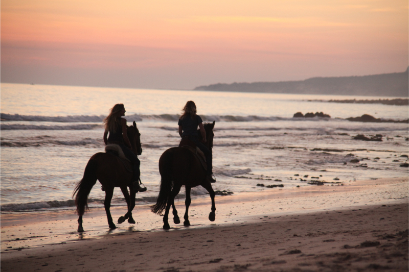 Sterritten te paard aan de Costa de la Luz